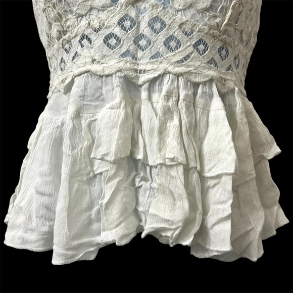 Free People One Adella Cami Ruffle Strappy Babydoll Fairy Boho Top Women’s Small - Picture 4 of 9